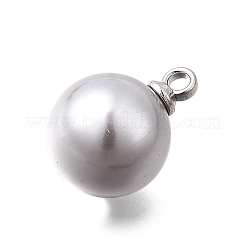 Pendentifs en plastique imitation perle ABS&nbsp;FIND-H052-01F-02P