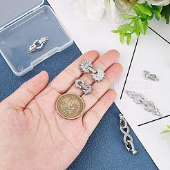 6 Satz 6 Stil Messing Micro Pave klare Zirkonia Faltverschlüsse&nbsp;KK-FH0003-69