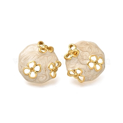Orecchini a bottone in acciaio inossidabile smaltato 304&nbsp;EJEW-S254-02B-G