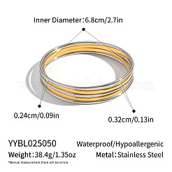 5 pulsera de acero inoxidable 304 estilo vintage para mujer.&nbsp;TU6606-2