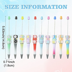 10 penna con perline in plastica a forma di fiore&nbsp;FIND-YW0008-56
