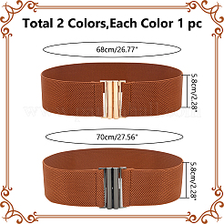 2 cintura elastica per corsetto in poliestere di 2 colori&nbsp;AJEW-WR0002-20A