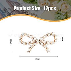 12 pz di decorazioni per scarpe con fiocco in lega di cristallo e strass&nbsp;FIND-HY0002-20