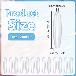 200 ovale Acryl-Imitationsperlen&nbsp;OACR-HY0001-20