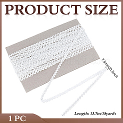 Garniture en dentelle élastique métallique en polyester de 15 mètre&nbsp;OCOR-WH0082-151B