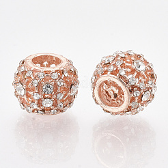 Perle europee in lega placcate oro rosa&nbsp;X-MPDL-S067-17B-RG
