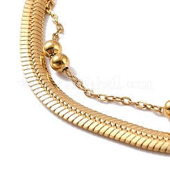 Bracciale multifilo in acciaio inossidabile 304&nbsp;BJEW-C016-04G