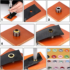 200 juego de 10 accesorios de ojal de hierro de colores&nbsp;SCRA-GF0001-10B-05