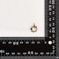 10 Stück umweltfreundliches Messing mit Glasanhängern&nbsp;KK-SZ0005-78