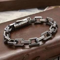 Rechteckige Gliederkettenarmbänder aus Messing für Herren&nbsp;FS-WG04BA2-02