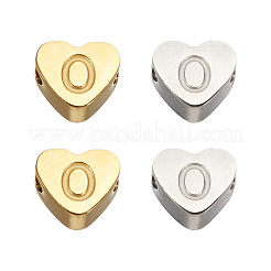 4 Stück 2 Farben 304 Edelstahlperlen&nbsp;STAS-TA0002-75
