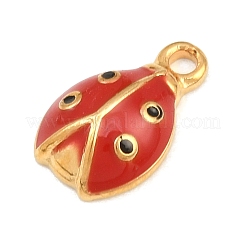 Acero inoxidable 304 con dijes de esmalte rojo&nbsp;SA-CBABA5E-06G