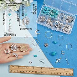 DIY-Sets zur Herstellung von Ohrhängern aus synthetischem Türkis und Legierung mit Stern und Mond&nbsp;DIY-SC0028-37