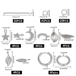 Kit fai da te per realizzare orecchini in acciaio inossidabile&nbsp;DIY-UN0001-70P