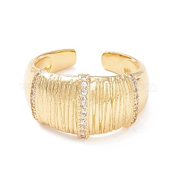 Bague de manchette en zircone cubique&nbsp;RJEW-P026-03G
