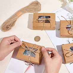 40 Stück 4 Stile Rechteckige Schmuck-Geschenkboxen aus Kraftpapier mit sichtbarem Fenster&nbsp;CON-BBC0001-15