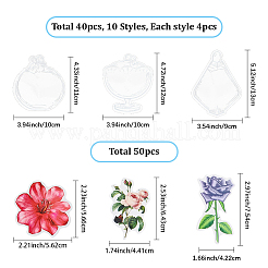 Cartoon-Blumenpapier-Aufkleber-Etikettensatz&nbsp;DIY-SC0031-01