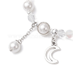 2 bracciale con perle di conchiglia e perline rotonde di vetro&nbsp;BJEW-JB11857