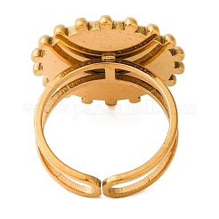 Runde Fingerringe aus natürlichem Tigerauge&nbsp;RJEW-Q822-16G-01