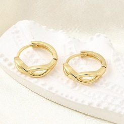 Orecchini a cerchio infinito in ottone da donna&nbsp;EJEW-U068-01G