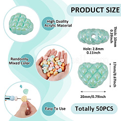 50 pz perline acriliche opache&nbsp;OACR-TA0004-65