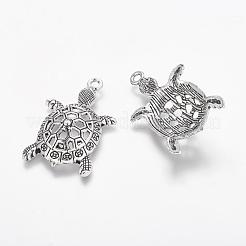 Stile tibetano ciondoli in lega di tartaruga&nbsp;X-TIBEP-Q043-237-RS