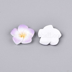 Cabochons en résine opaque de fleur de frangipanier&nbsp;CRES-T025-30E-02
