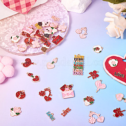 52 pz 26 stili di pendenti in lega smaltata a tema San Valentino&nbsp;ENAM-TA0002-83