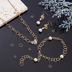 120 Stück 3 Stile Messing offene Biegeringe für Chainmaille Weben&nbsp;KK-GA0001-32