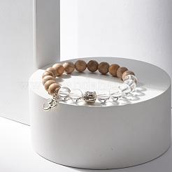 Bracelet à breloques en alliage symbole aum/om et bouddha pour adolescente femme&nbsp;BJEW-JB07726