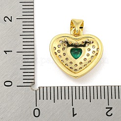 Herz-Rack-Beschichtung Messing Micro Pave Zirkonia Charms&nbsp;KK-Z053-17G-03