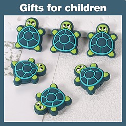 10 pz perline in silicone a forma di tartaruga dei cartoni animati&nbsp;JX710A