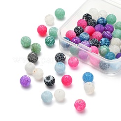 60pcs 6 Farben natürliche verwitterte Achatperlenstränge&nbsp;G-FS0001-96