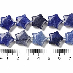 Gefärbte und erhitzte natürliche blaue Aventurinperlenstränge&nbsp;G-NH0005-015