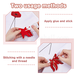 2 pieza de adornos de costura de tela de 2 estilos&nbsp;DIY-FH0010-18
