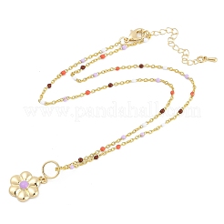 Colliers avec pendentif en laiton&nbsp;NJEW-R006-01G-04