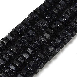 Synthetische blauen goldstone Perlen Stränge&nbsp;G-G317-A07-3x6mm