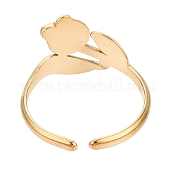 Anillos de puño abiertos de acero inoxidable 304 para mujer&nbsp;STAS-N125-26A-G