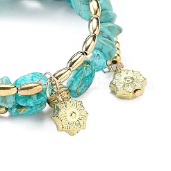 Braccialetto di perline di pietra multicolore fatto a mano in stile bohémien&nbsp;AJEW-Z038-01A