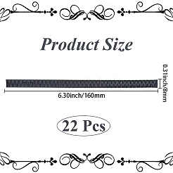 22 Stück rutschfester Kunststoff-Stirnband&nbsp;DIY-CY0003-03A