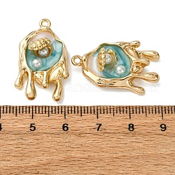 Pendentifs en émail en alliage doré&nbsp;ENAM-B028-27KCG-02