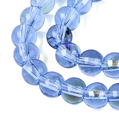 Transparentes perles de verre de galvanoplastie brins&nbsp;EGLA-Q132-6MM-01A-16