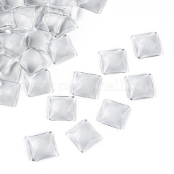 Vetro trasparente cabochon quadrati&nbsp;X-GGLA-A001-30mm