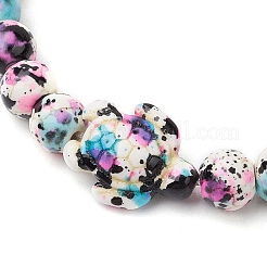 Braccialetti elastici con perline turchesi sintetiche tinte per donna e uomo&nbsp;BJEW-JB11549-03