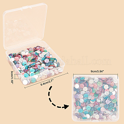Cabochon in strass di resina con retro piatto&nbsp;CRES-GA0001-04