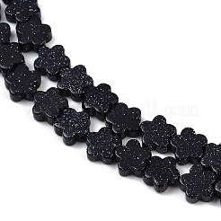 Sintetici blu Goldstone fili di perline&nbsp;G-B138-C14-01