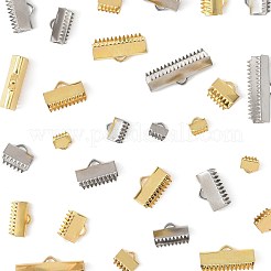50 Stück 13 Stile 304 Edelstahlband-Crimpenden&nbsp;STAS-FS0002-03