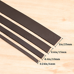 3 Stück flaches Lederschmuckband&nbsp;WL-GF0001-16B-01