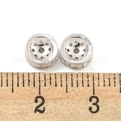 925 micro pavè di perline in argento sterling con zirconi trasparenti&nbsp;STER-U002-18P