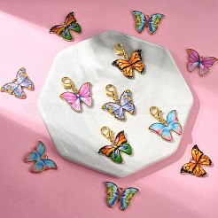 Pendenti smaltati in lega color oro chiaro da 12 pz 6 colori&nbsp;ENAM-YW0003-45